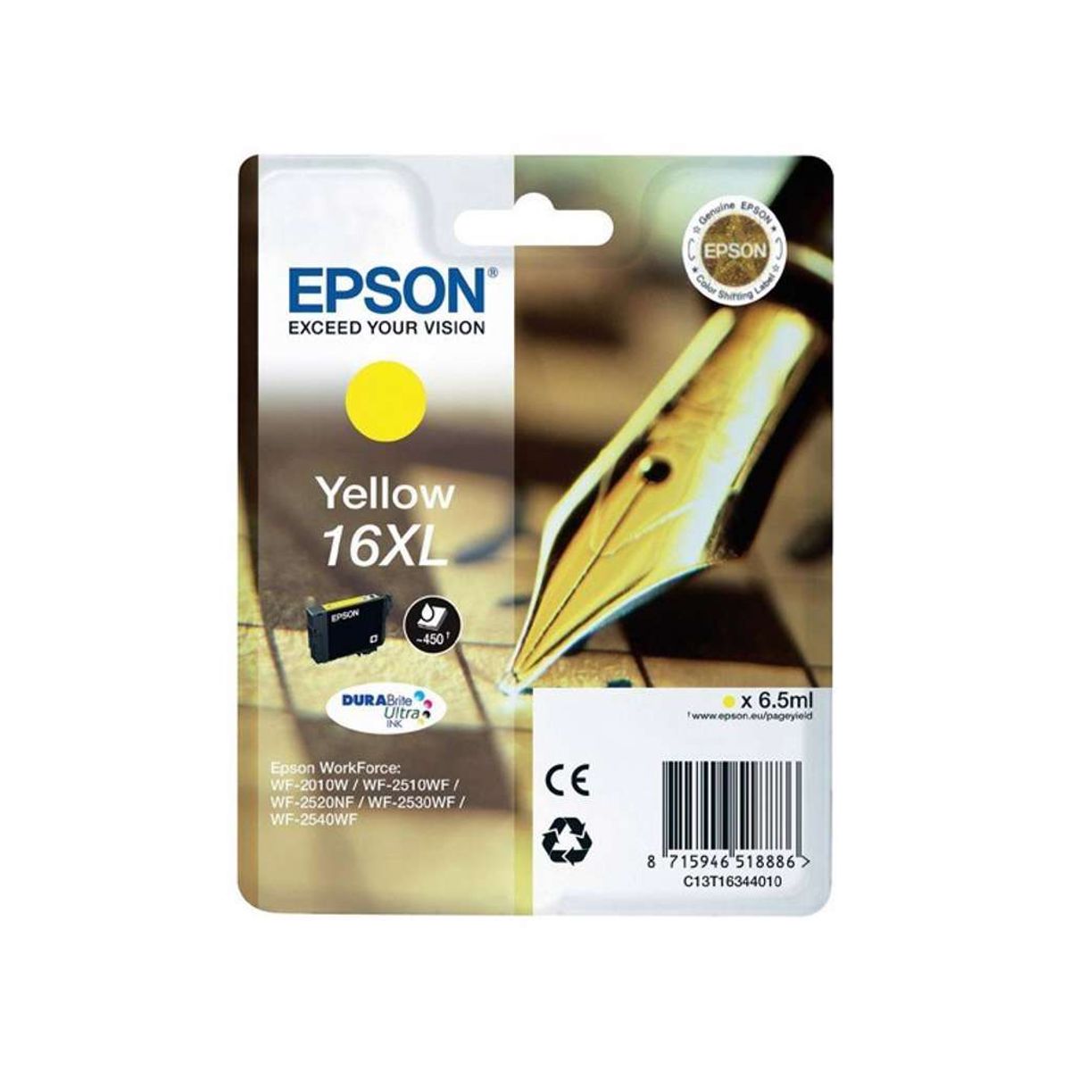 Epson Blækpatron 16xl gul