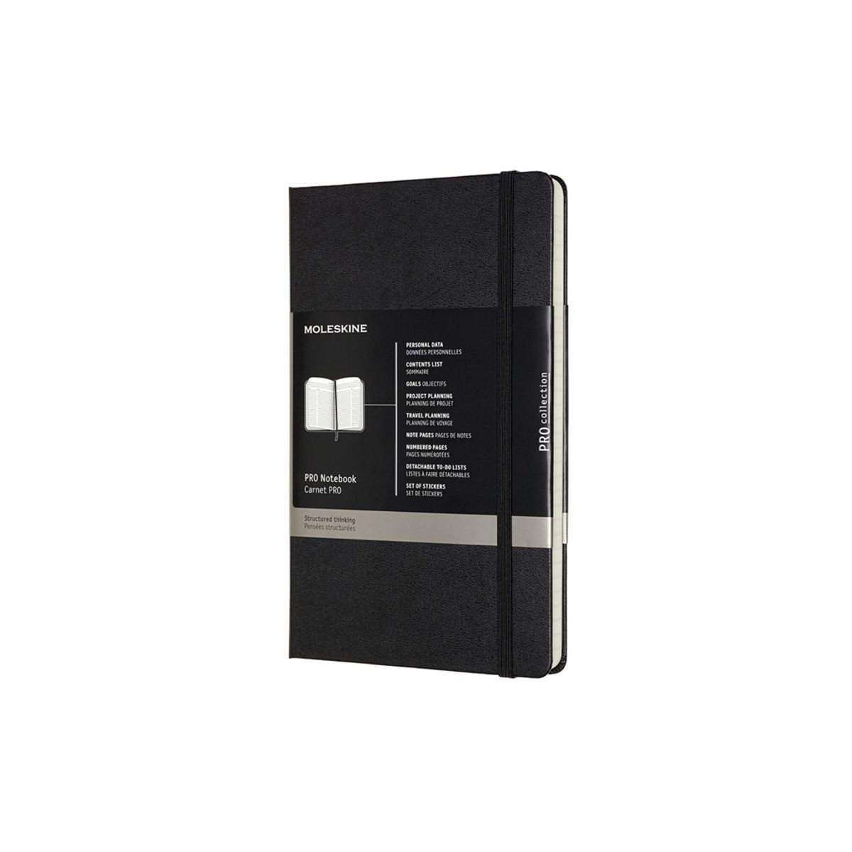 Notesbog Moleskine | Pro Hard | Linjeret | L | Sort