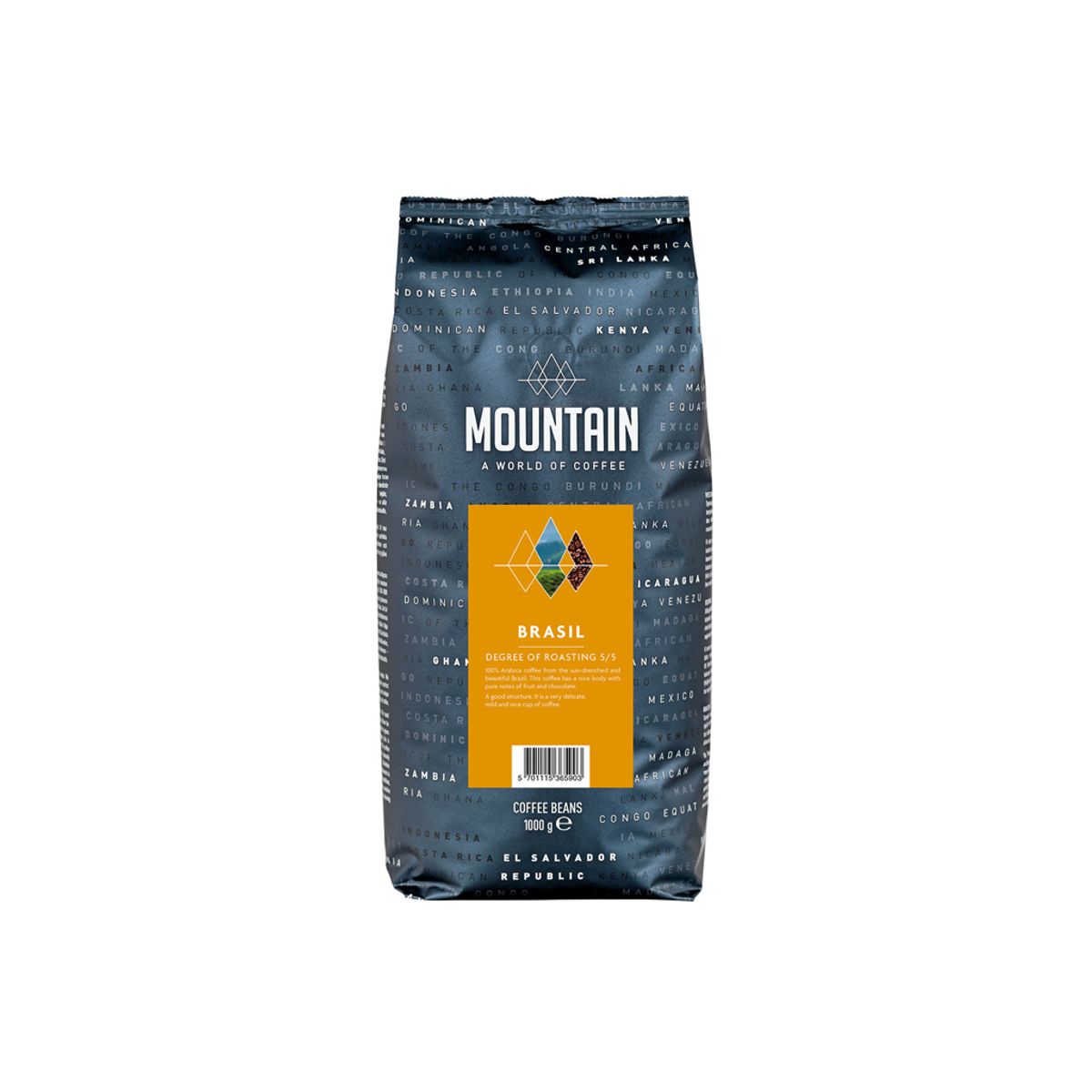 Kaffe BKI Mountain Brasil Hele Bønner 1 kg