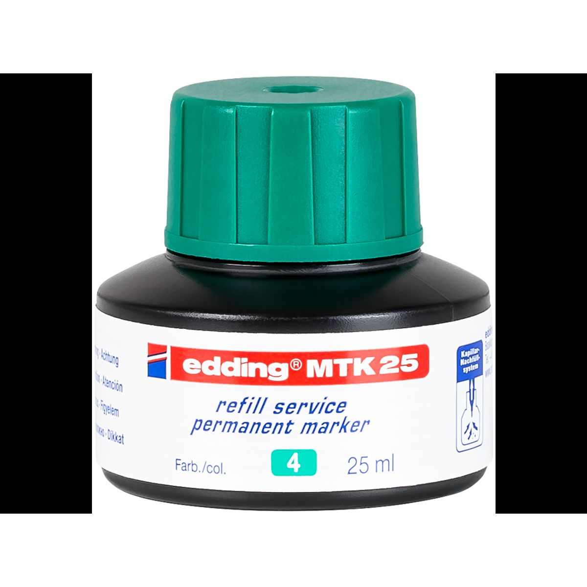 Refill Edding ink Permanent 25 ml Grøn