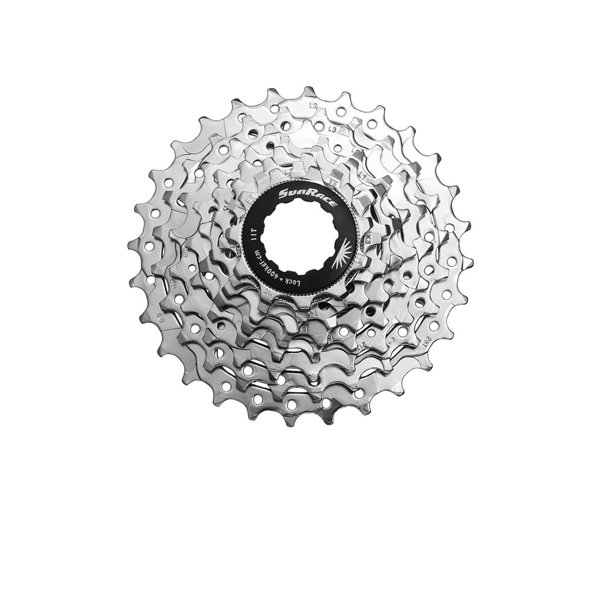 Sunrace CSR86 - Kassette 8 gear - 12-25 tands - Road - Til Shimano eller Sram - Nickel