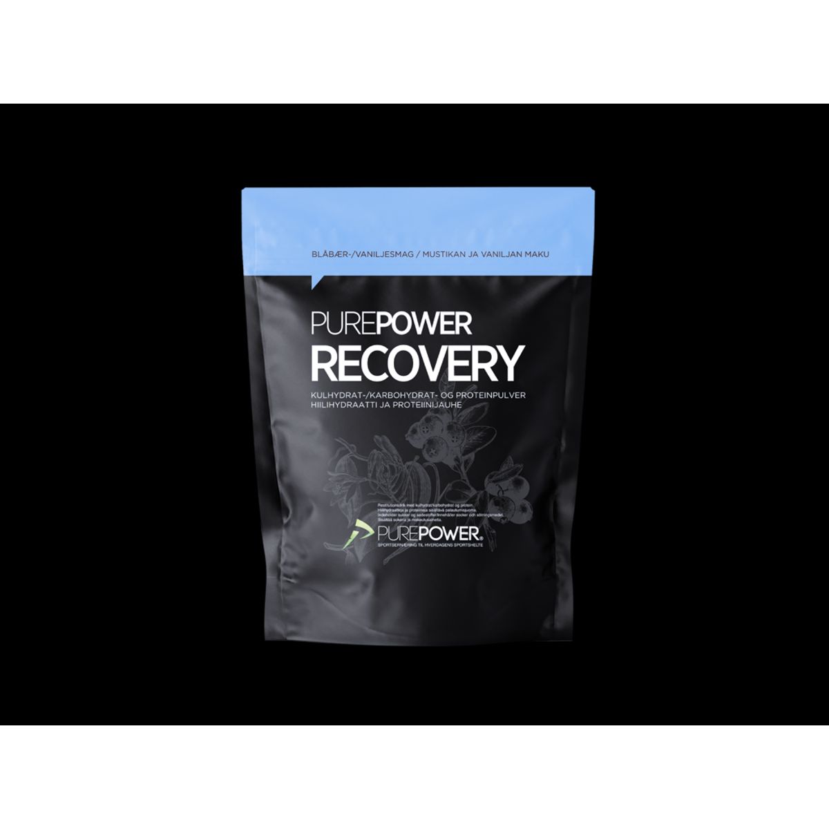 PurePower Recovery - Restitutionsdrik - Vanilje / blåbær - 400 g