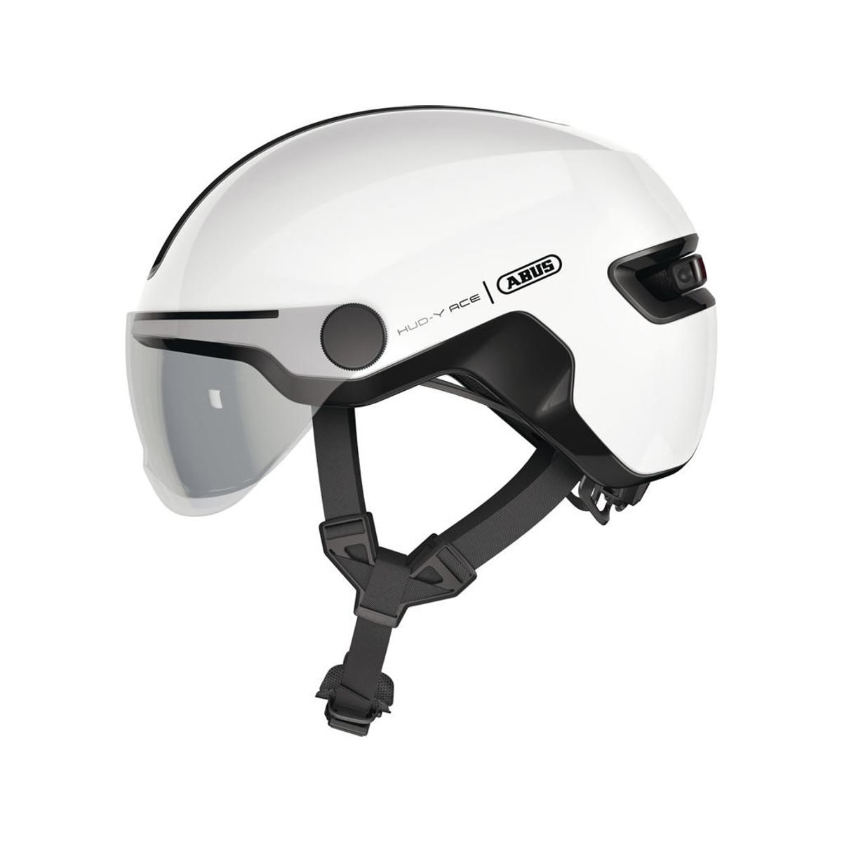 Abus Hud-Y ACE - Cykelhjelm - Shiny white - Str. M