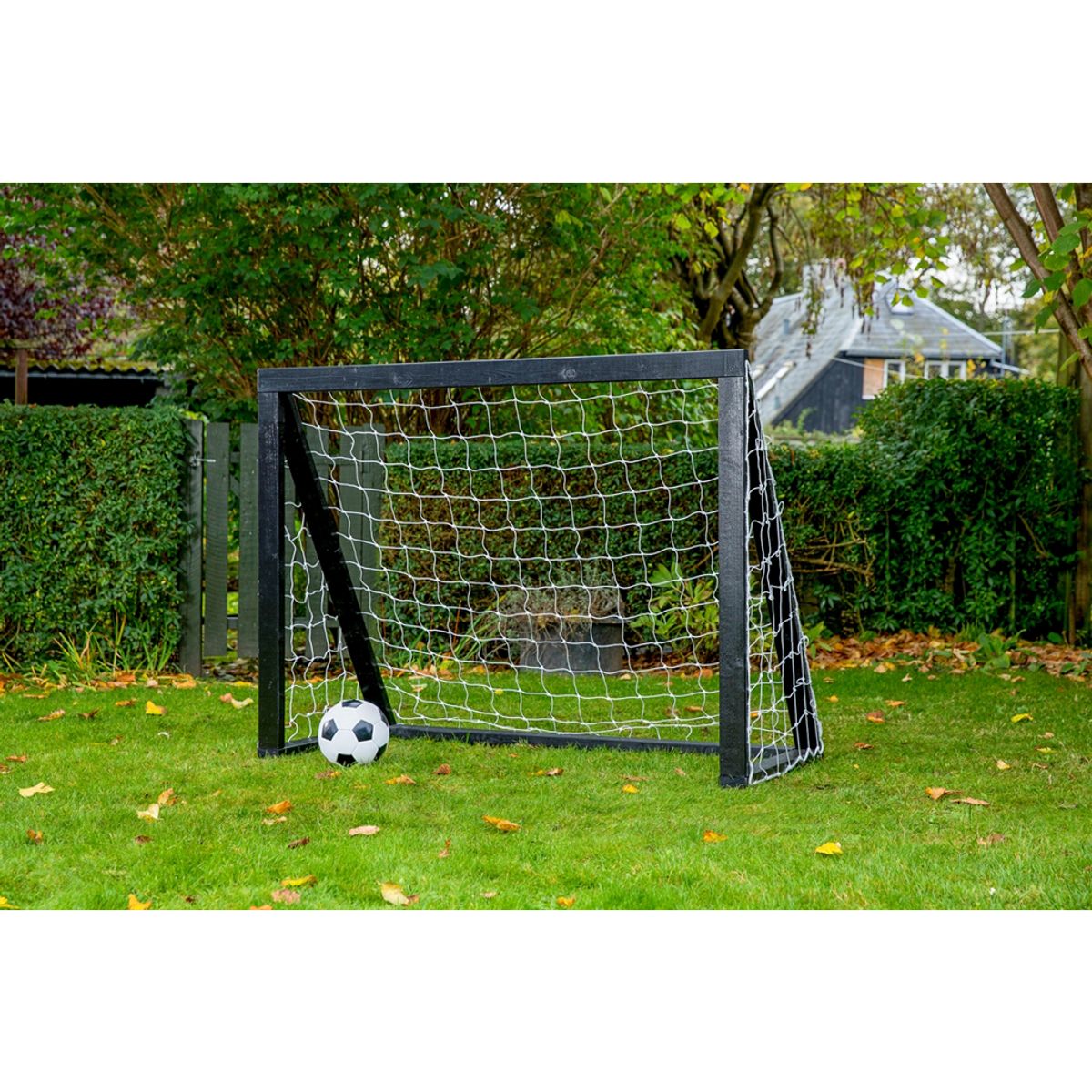 Homegoal - Pro Mini sort - Fodboldmål i træ - 150x120 cm