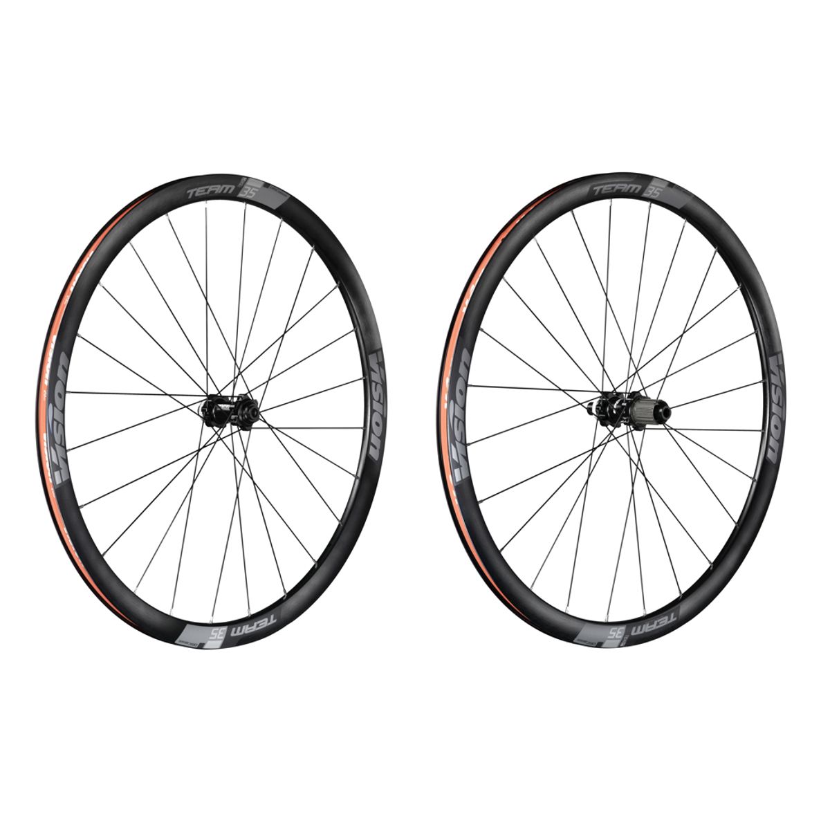 Vision Team 35 Disc Center Lock - Hjulsæt - 700c - Clincher - 11 gear - Sort