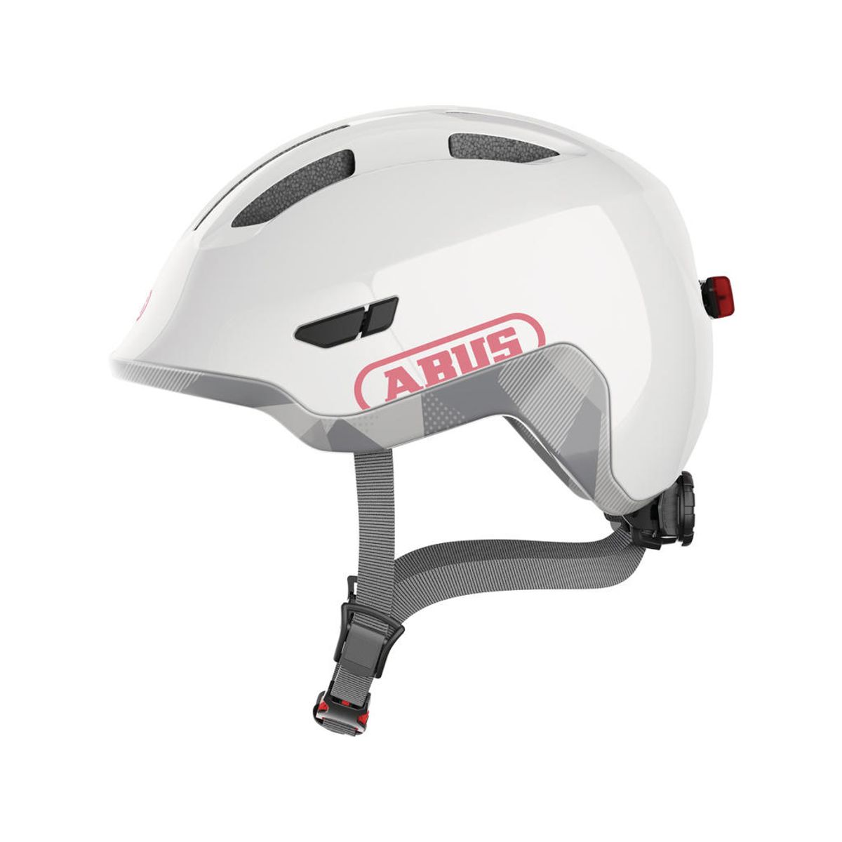 Abus Smiley 3.0 ACE LED - Cykelhjelm til børn - Shiny white - Str. S