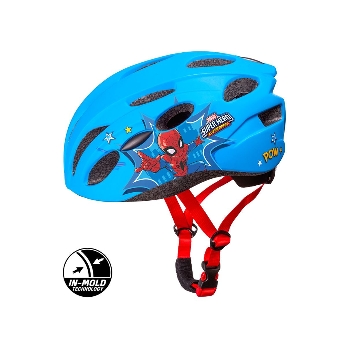 Seven - Spiderman - Cykelhjelm med In-mold - Blå - Str. 52-56 cm