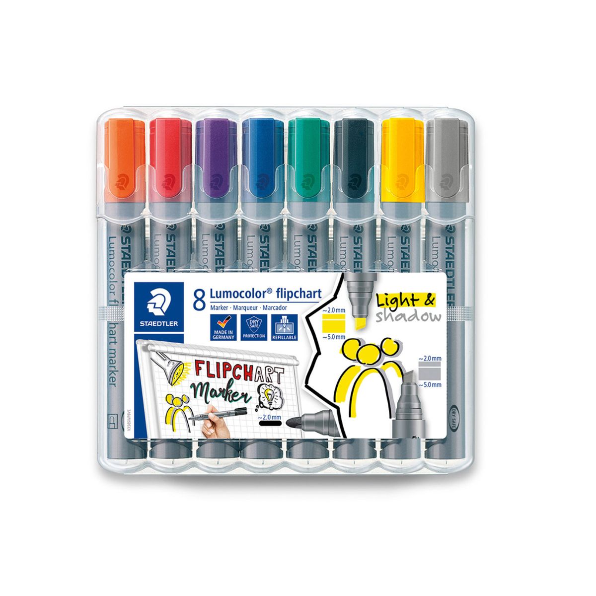 Marker Lumocolor 356 SWP 8 ass Flipover