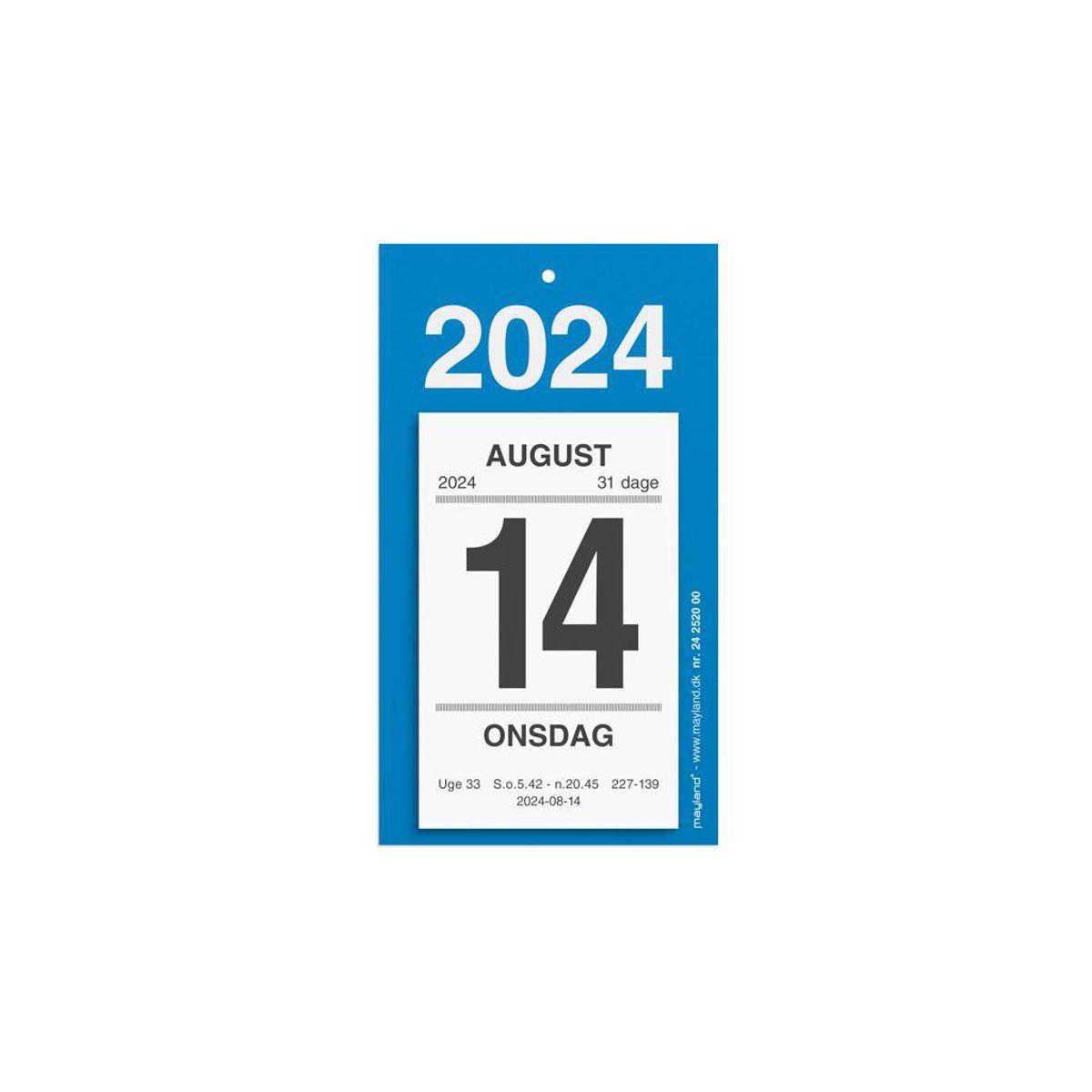 Afrivningskalender M/bagsidetekst 2024