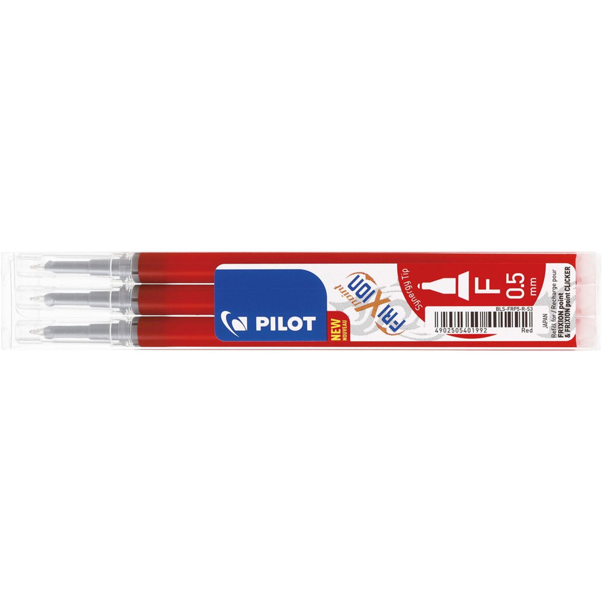 Refill Pilot Frixion Point rød 0,5 mm 3-stk