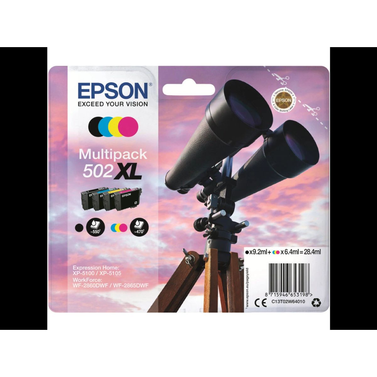 Epson T502xl Blæk Cmyk