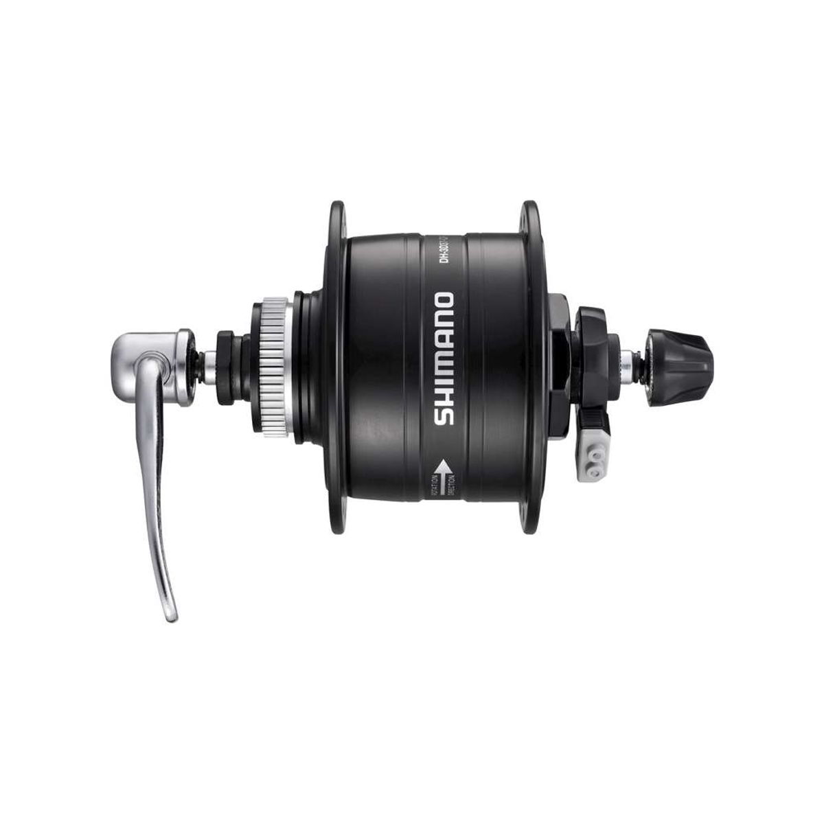 Shimano Dynamo fornav - Sort - DH-3D72AS 6V/3,0W - Med Quick Release