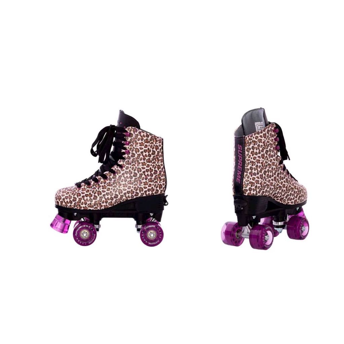 Supreme Rollers - Del Rey justerbar rulleskøjte Side by Side Str. 39-42 - Leopard