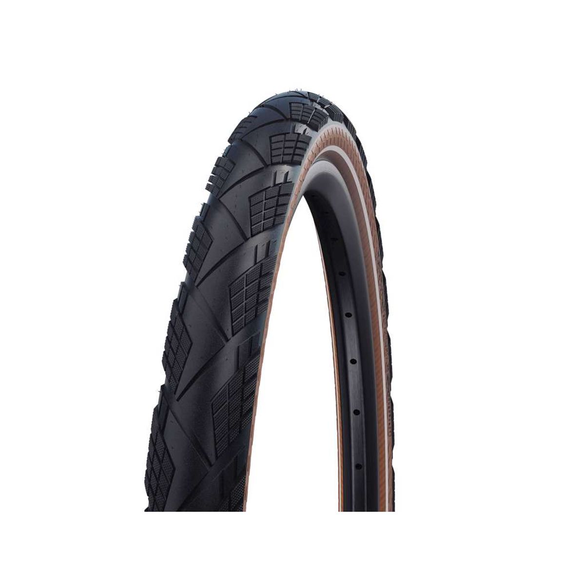 Schwalbe Marathon Efficiency Evo - Addix V-Guard - Foldedæk - 27,5x2,35 (60-584) - Transp. refleks