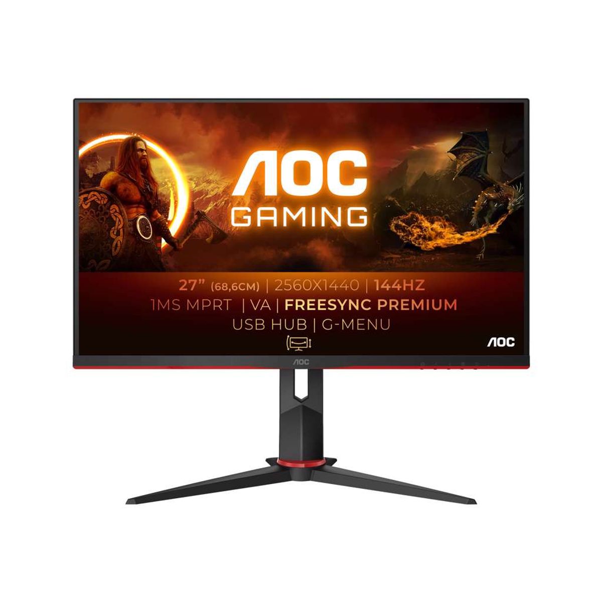 AOC Q27g2u/bk 27" Gaming Skærm