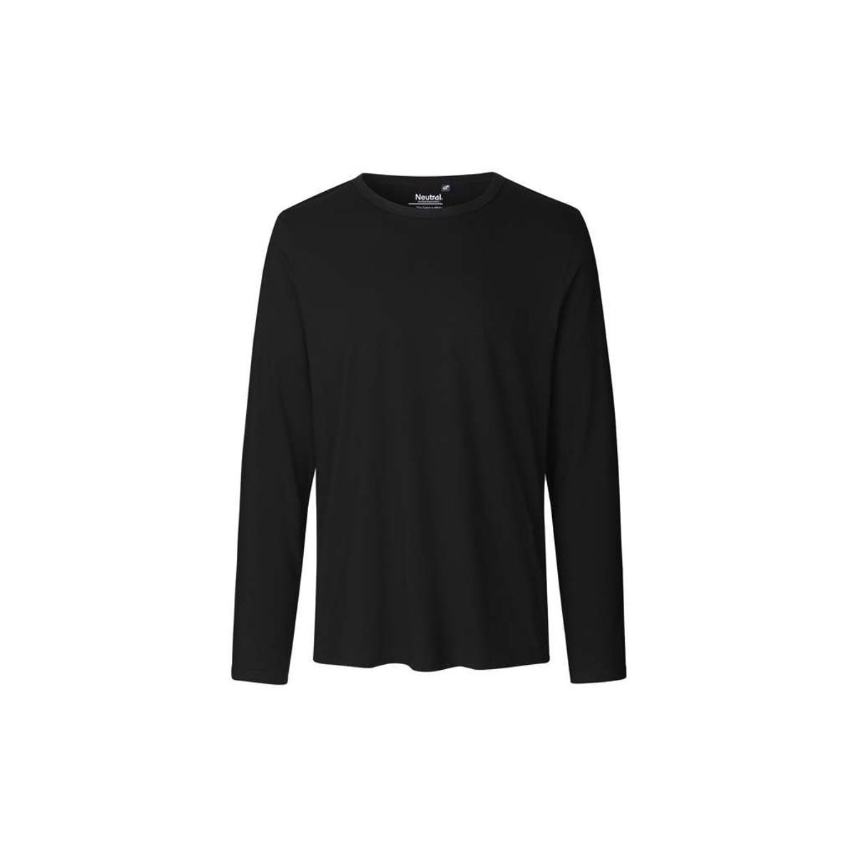 Herre Langærmet T-shirt Neutral O61050 str. L Sort