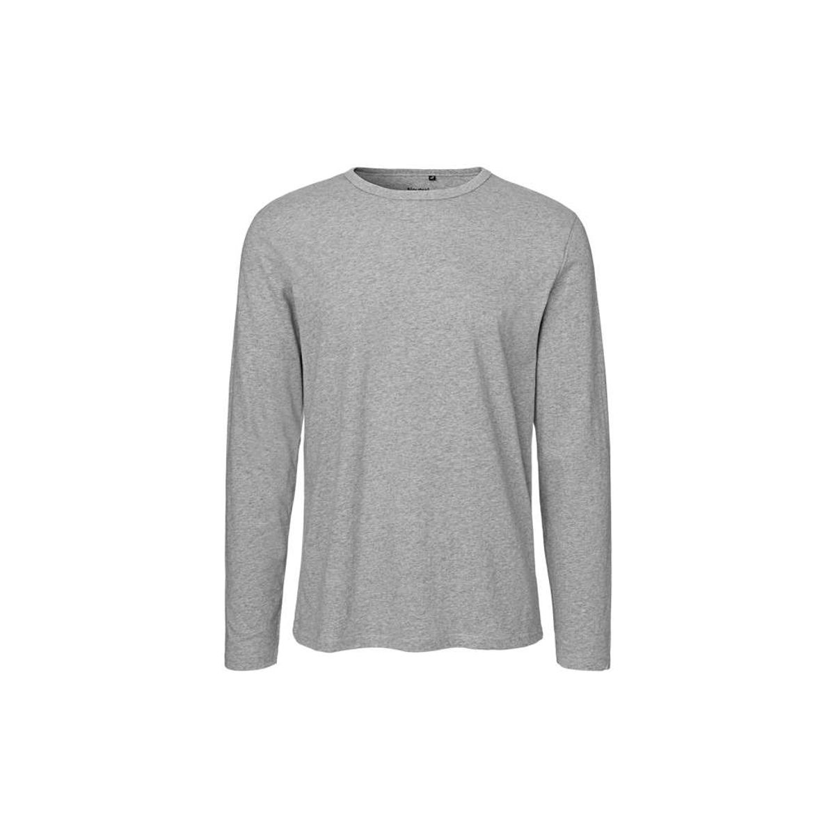 Herre Langærmet T-shirt Neutral O61050 str. M grå