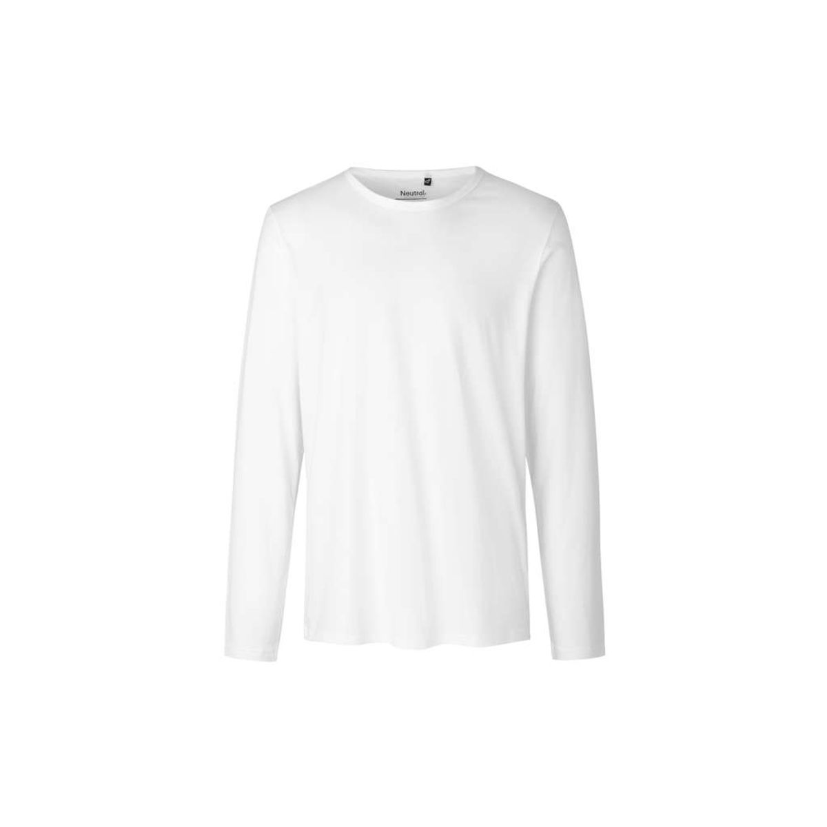 Herre Langærmet T-shirt Neutral O61050 str. 2XL Hvid