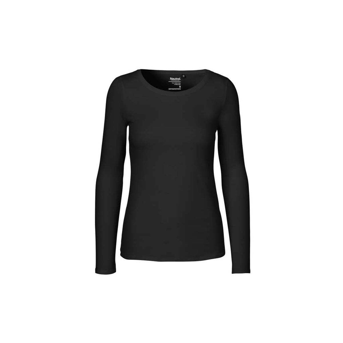 Dame Langærmet T-shirt Neutral O81050 str. L Sort