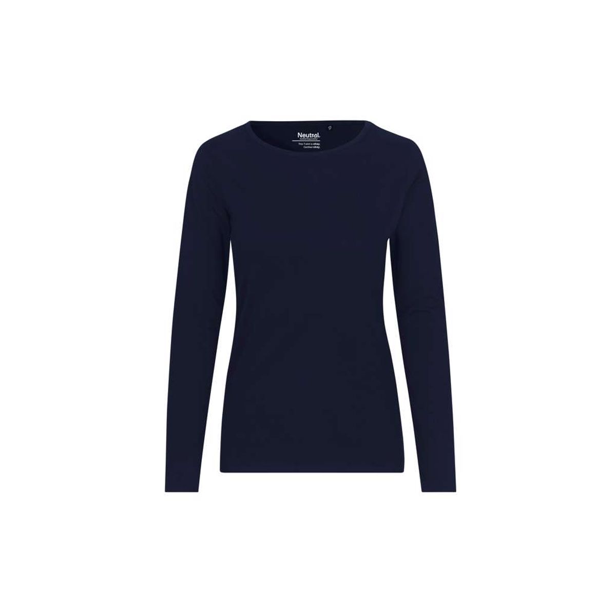 Dame Langærmet T-shirt Neutral O81050 str. XS Navy