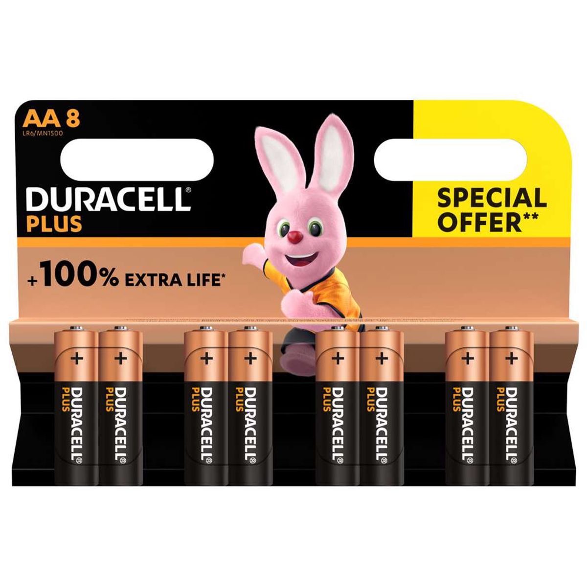 Batteri Duracell Plus Power AA 8 stk