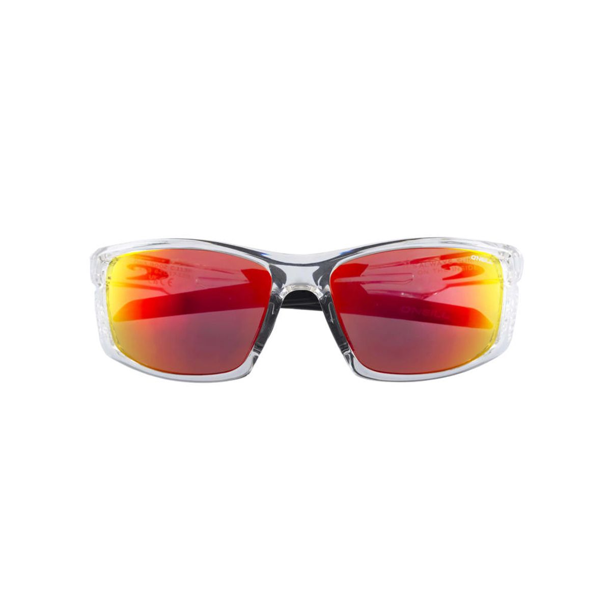 O ´NEILL 9002 Cykelbrille - Hydrofobisk Rød Mirror Linse - Crystal/Sort