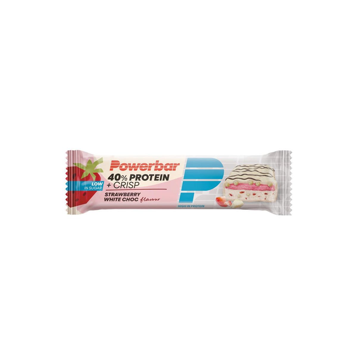 Powerbar 40% Protein+ - Jordbær Hvid Chokolade - 40g