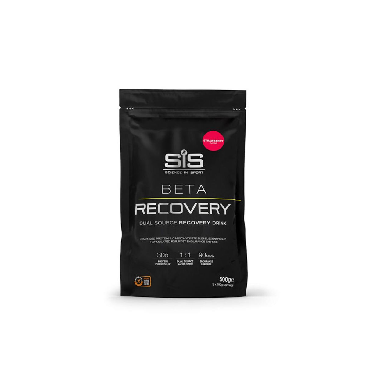 SIS Beta Fuel Recovery jordbær pulver 500 gram