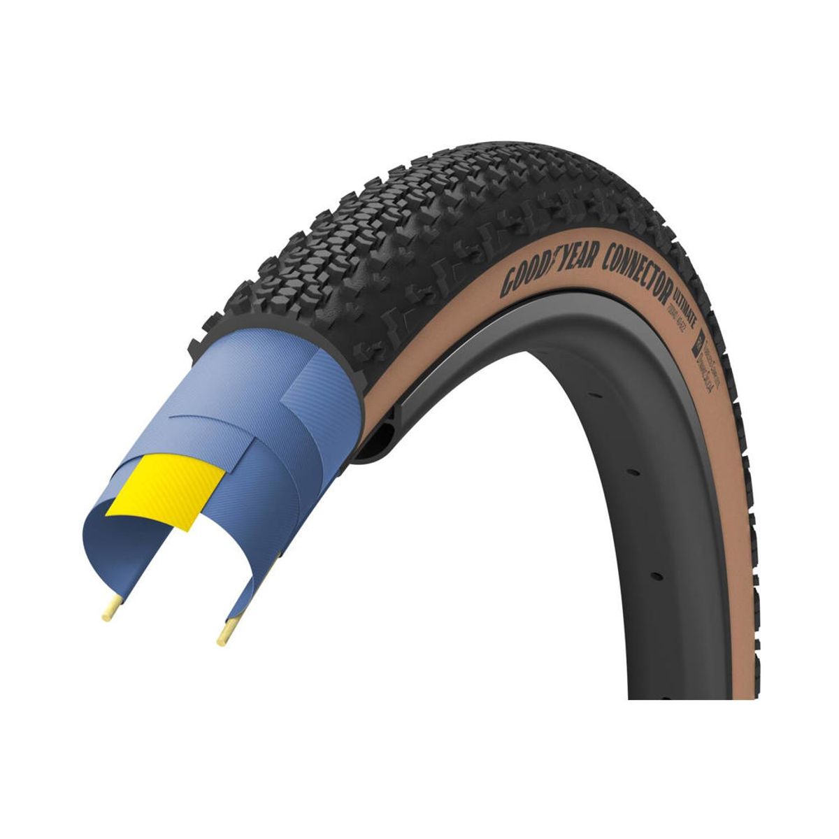 Goodyear Connector Ultimate TLC - Gravel - Foldedæk - 700x40c - Sort/Brun