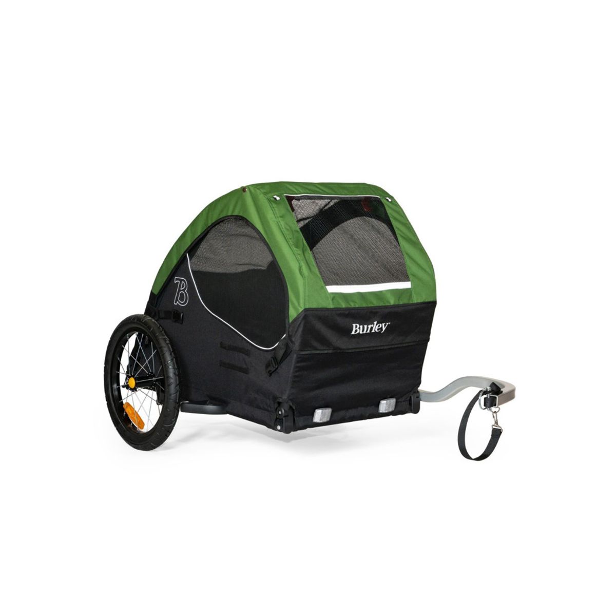 Burley Dog Tail Wagon - Hunde Cykeltrailer - Sort/Grøn