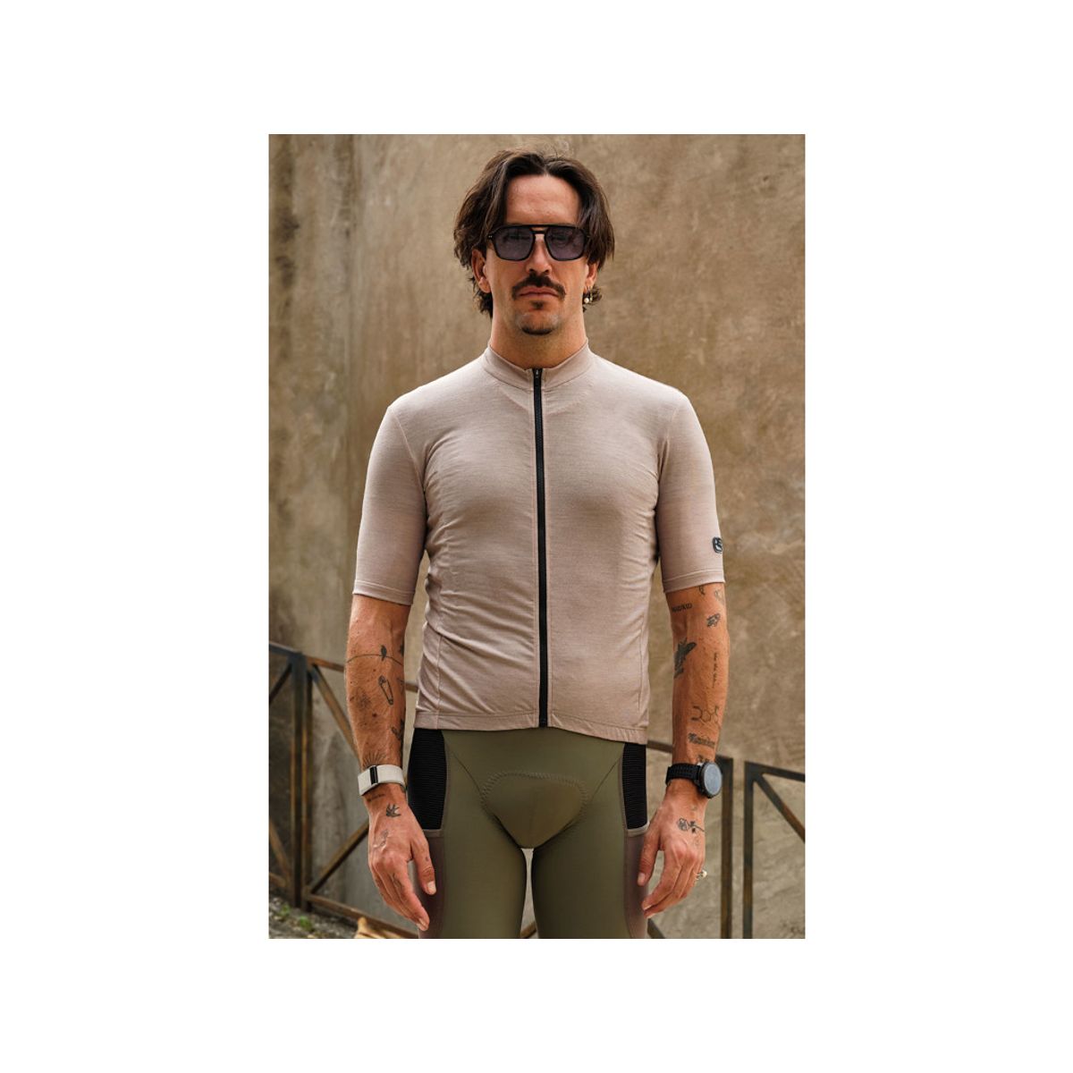 Giordana Uld Cykeltrøje - K/Æ - Solid Moonrock - Str. XL