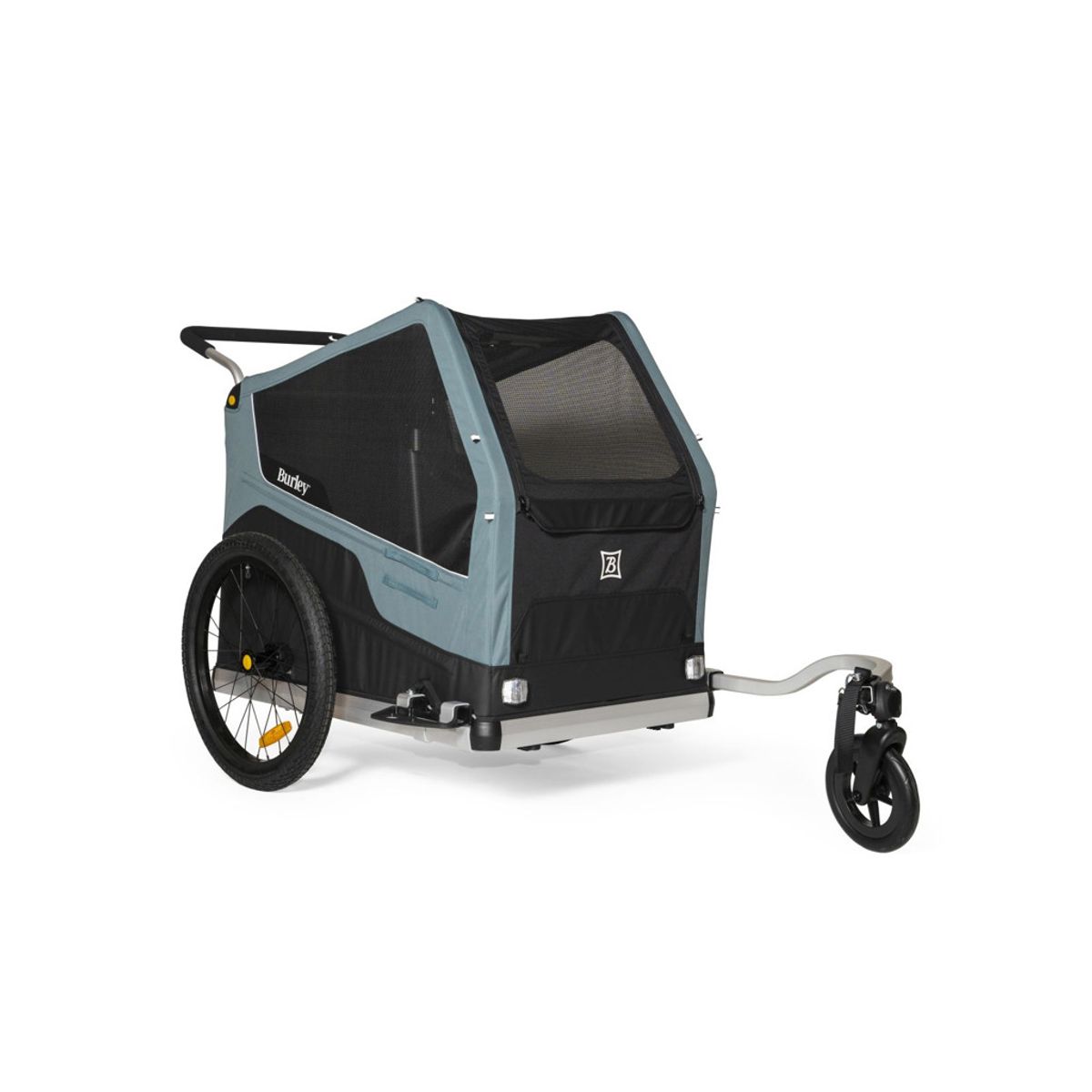 Burley Dog Bark Ranger XL - Hunde Cykeltrailer - Sort/Grå