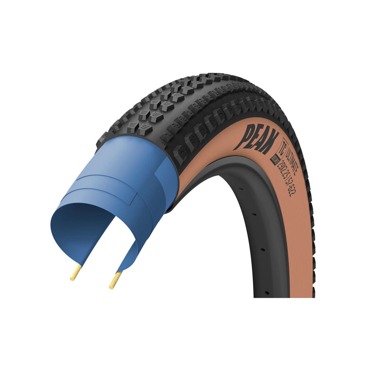 Goodyear Peak Ultimate TLC - Gravel Foldedæk - 700x35C - Sort/Brun