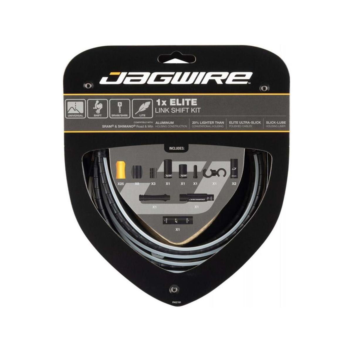 Jagwire Elite Link Gearkabelsæt til Road/MTB - Sort