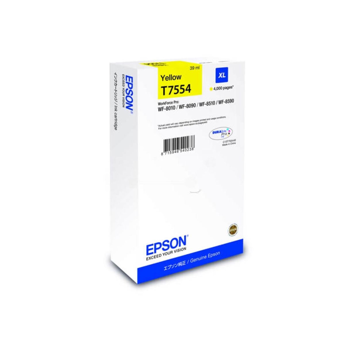 Epson Blæk T7554 XL gul