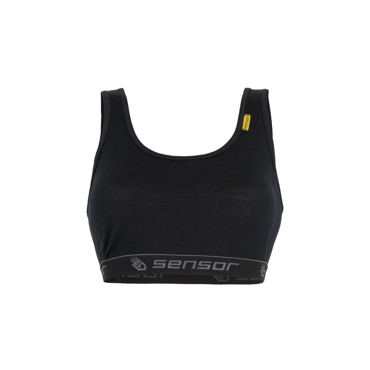 Sensor Merino Active Bra - Uld Sports BH - Dame - Sort - Str. M