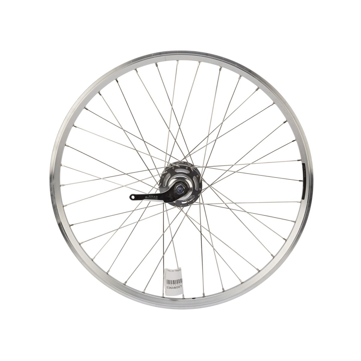 Contec 26" baghjul - Classic Z19 fælg - 19-559 - Shimano Nexus 7 gear - Fodbremse - Sølv