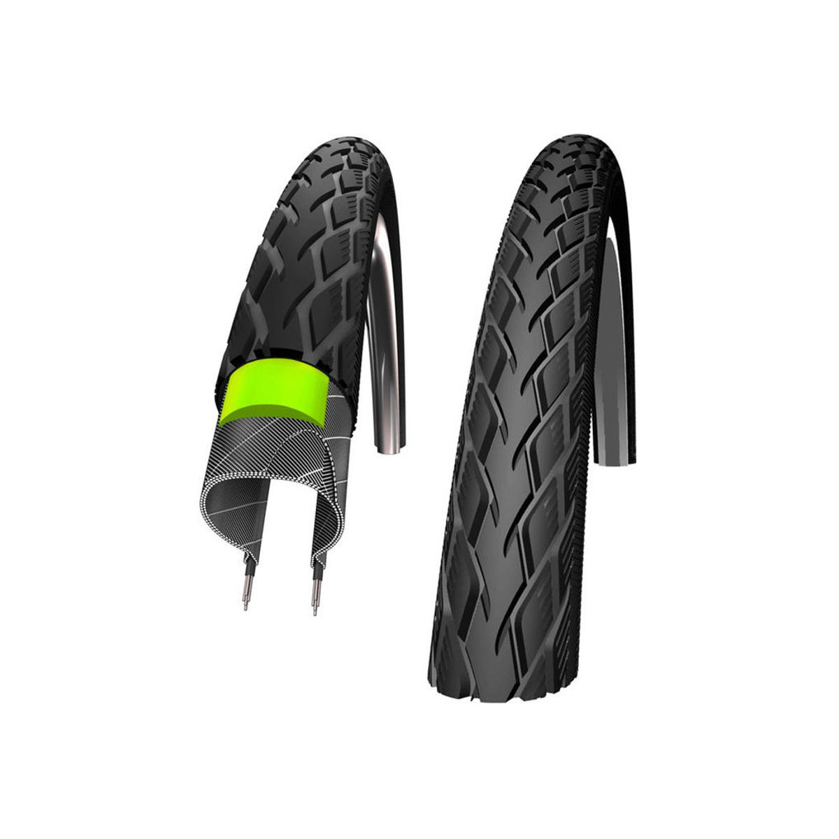 Schwalbe Marathon GreenGuard Tråddæk - 700x35C (37-622)