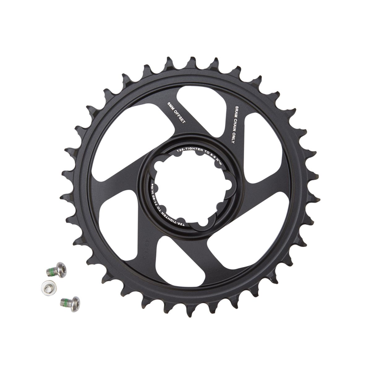 Sram Eagle XX1/X01 klinge - 1 x 12 gear - Sort - Direct Mount - 6 mm offset - 38 tænder