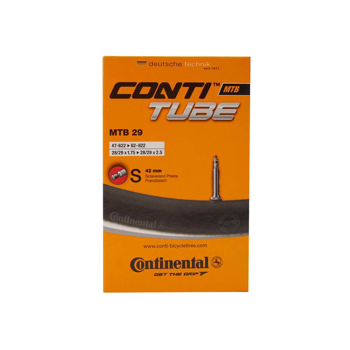 Continental MTB 29 - Cykelslange - Str. 29"x1.75-2.50" (47-62x622) - 42 mm racerventil