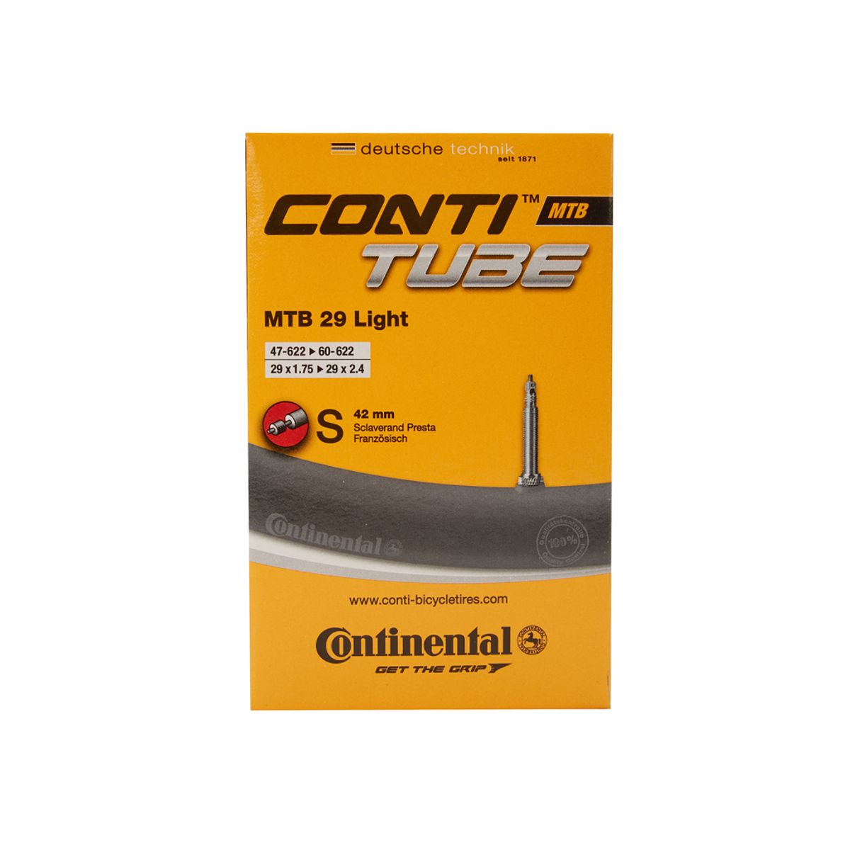 Continental MTB 29 Light - Cykelslange - Str. 29"x1.75-2.40" - 42 mm racerventil