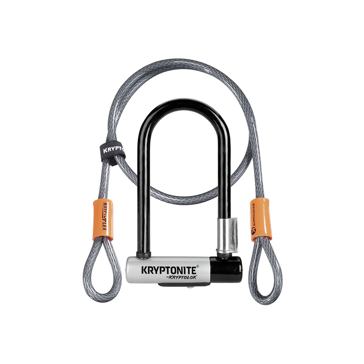 Kryptonite bøjlelås med wire - Kryptolok Mini 7 - U-Lock med Flex