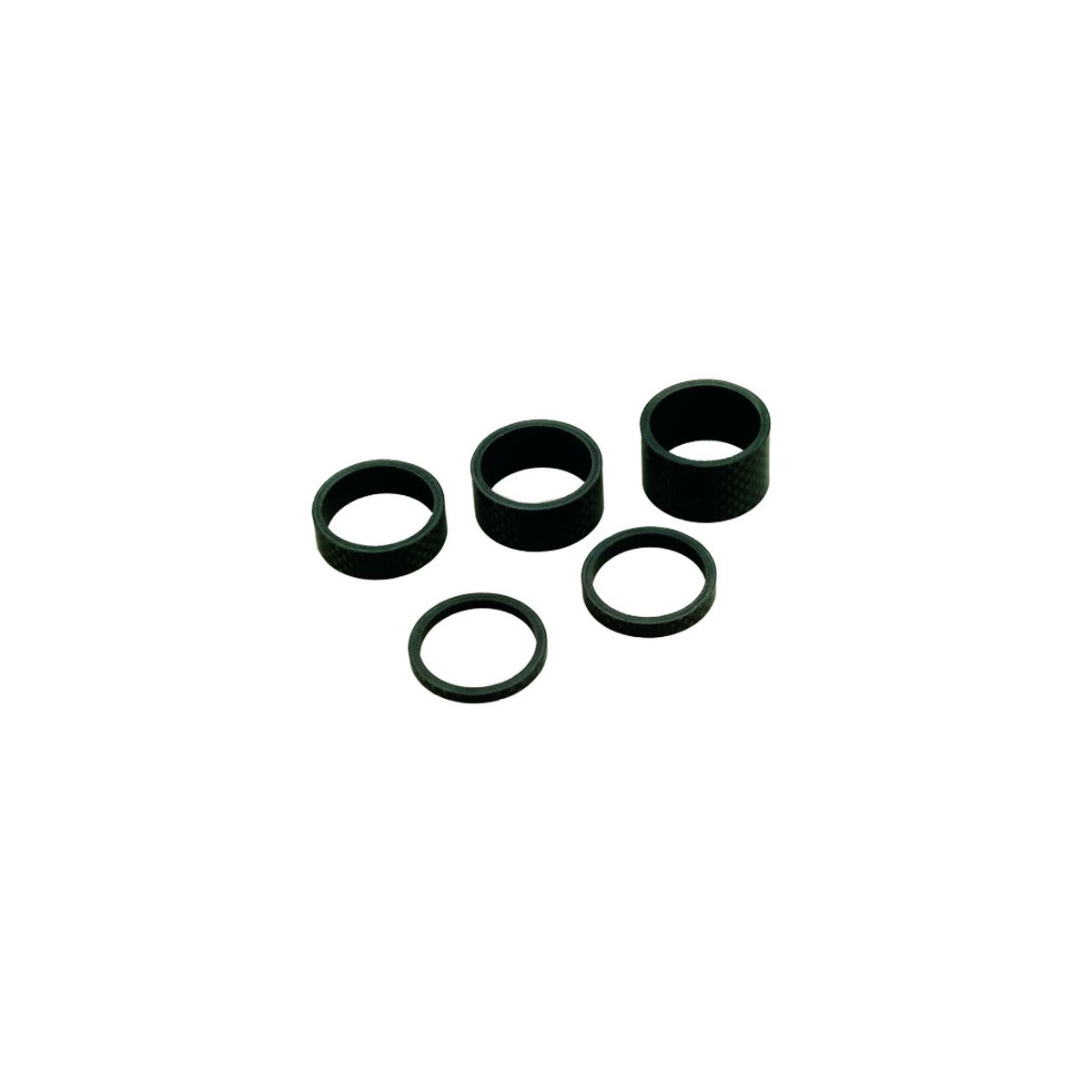 Spacer Carbon sæt 1-1/8" Sort