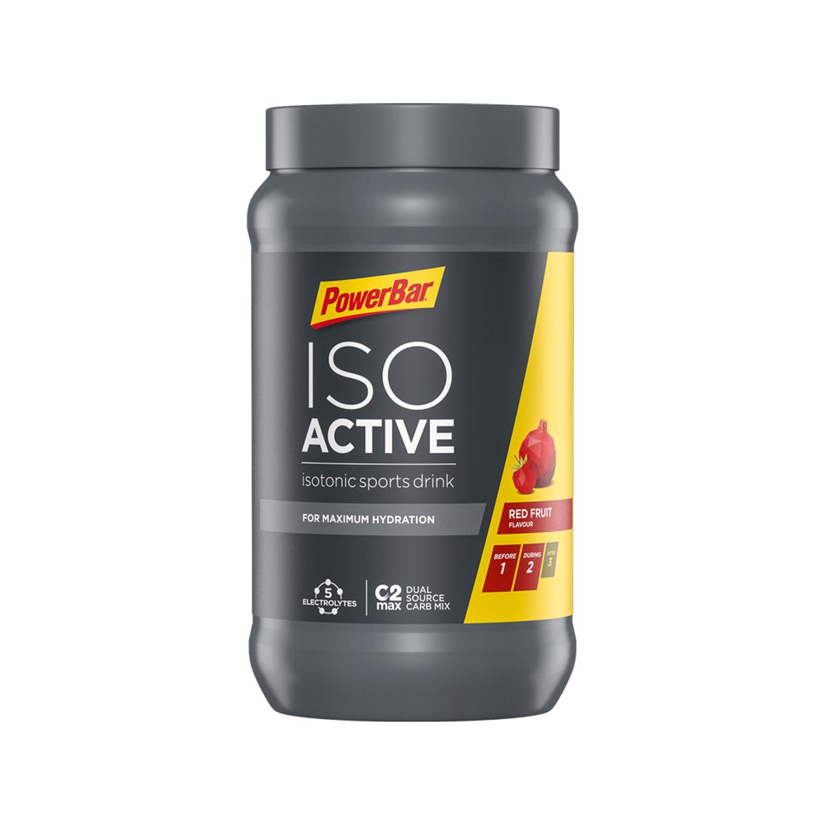 Powerbar IsoActive - Energidrik - Red fruit punch 600 gram