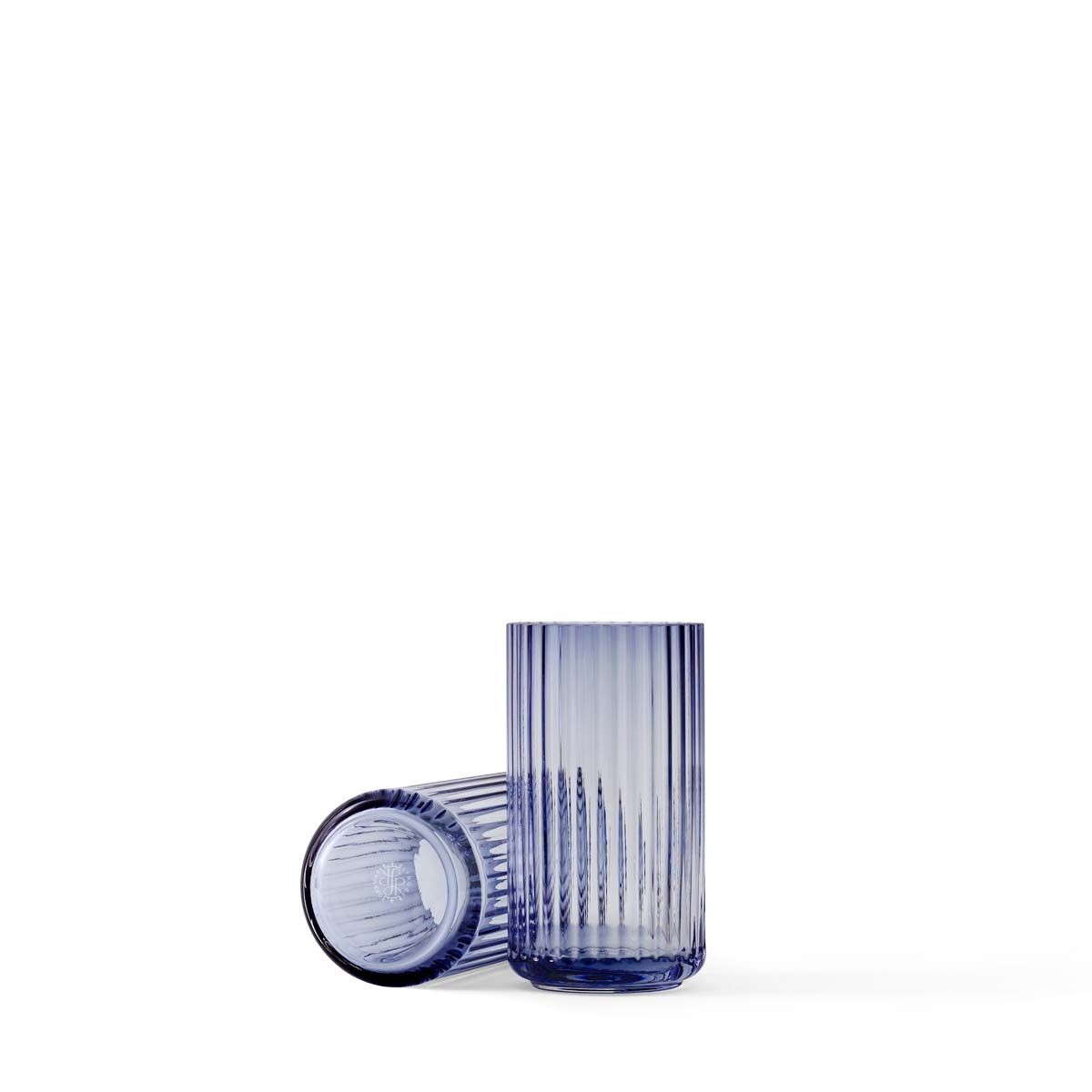 Lyngby Porcelæn - Lyngbyvase H15 midnight blue mundblæst glas