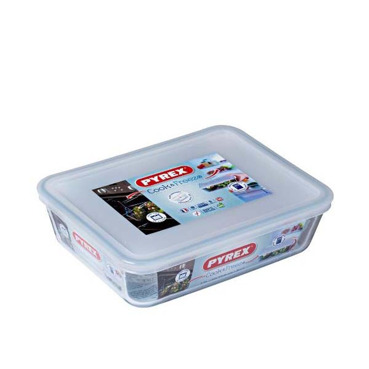 Pyrex & Ôcuisine - Pyrex Classic Frysebox 22 x 17 cm 1,5 liter Klar