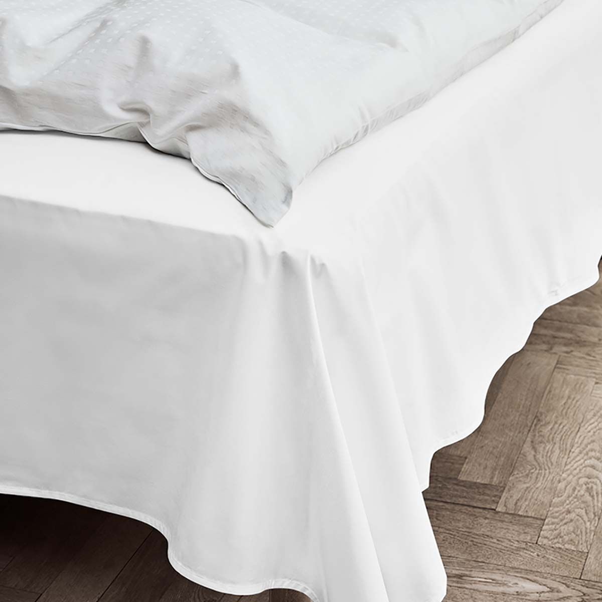 Juna - Percale Fladt lagen hvid 240x260 cm