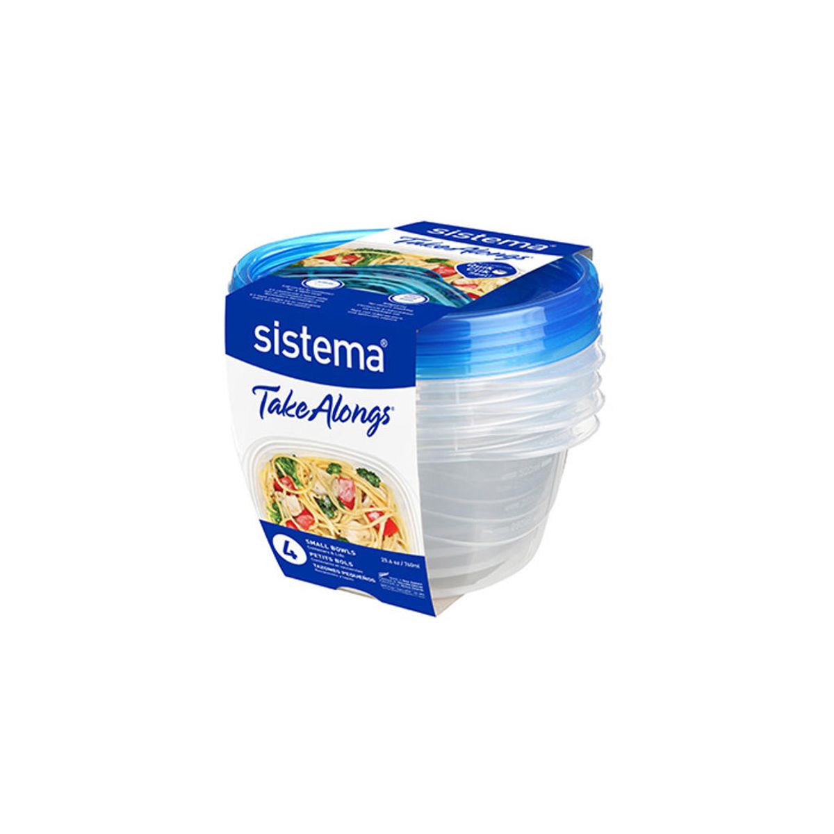 Sistema - Small Bowl 4 Pack 760 ml