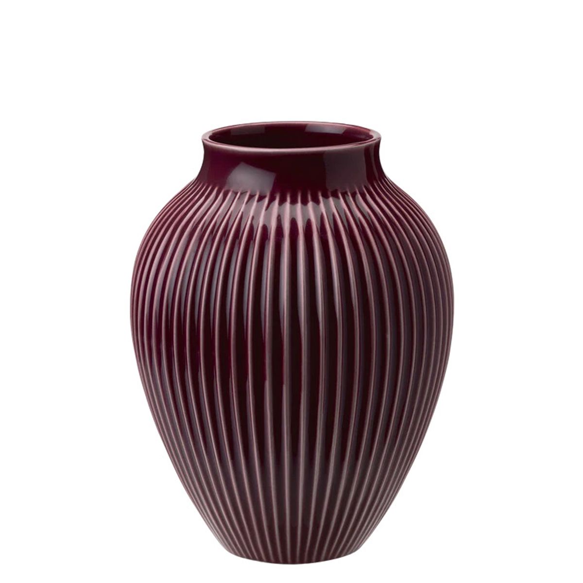 Knabstrup - vase H 20 cm ripple berry