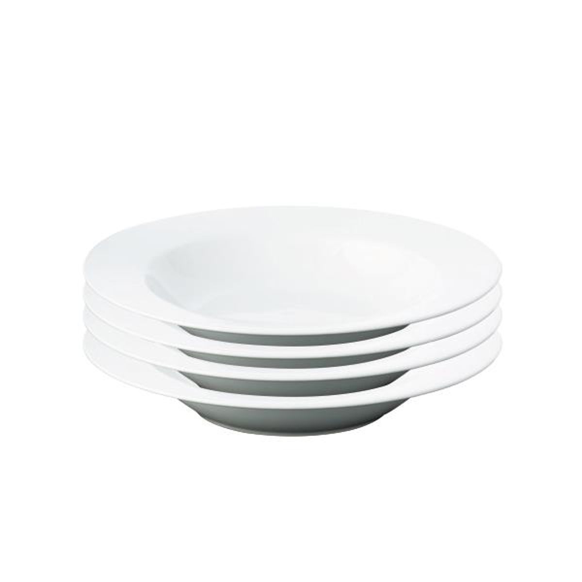 Aida - café - suppetallerken hvid 4 stk 22 cm